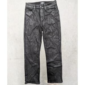 Paige Black Coated Skinny High Rise Slim Fit Stretch Casual Denim Jeans